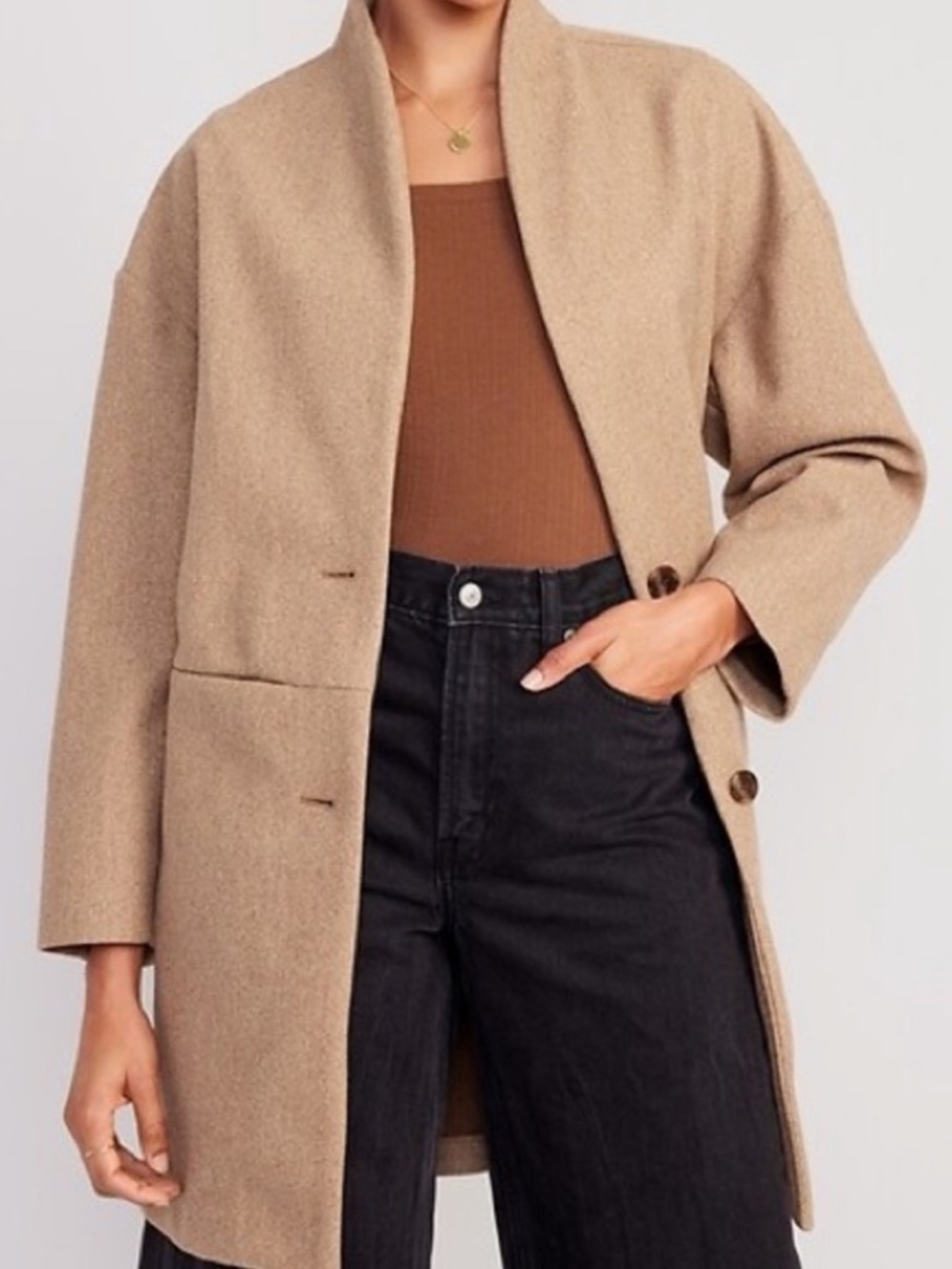 NWT Old Navy Camel Coatigan Size XXL